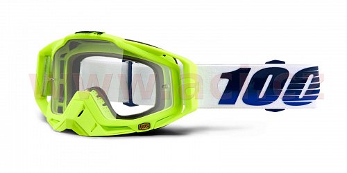 brýle Racecraft GP21, 100% - USA (čiré plexi + chránič nosu +20 strhávaček)